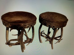 4 Antler stools custom made to order 