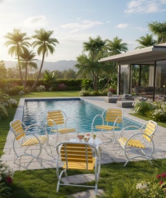 4 Armchairs 1930, France, Style: Art Deco, Material: Wood and iron