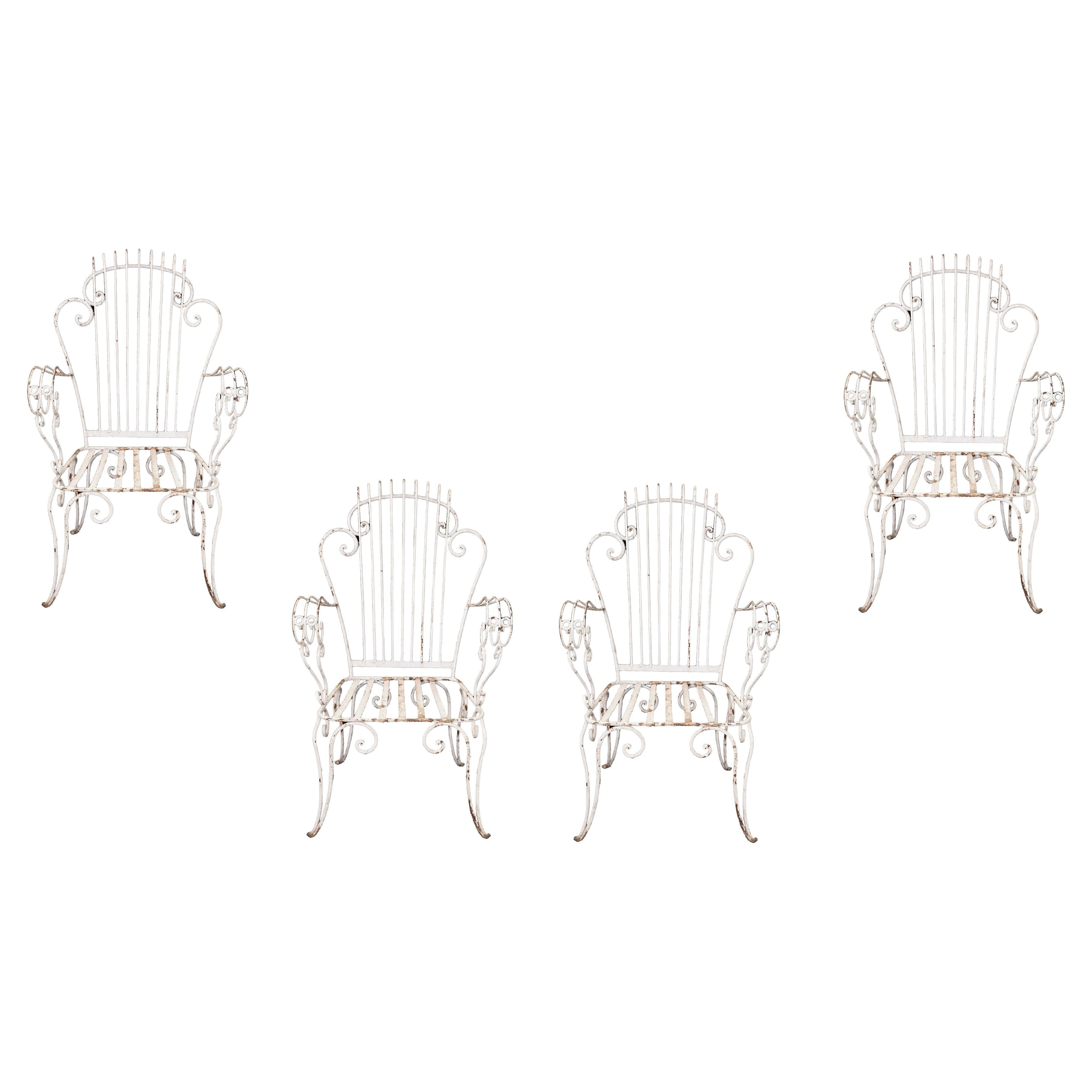 4 Armchairs 1940, France, Style: Art Deco