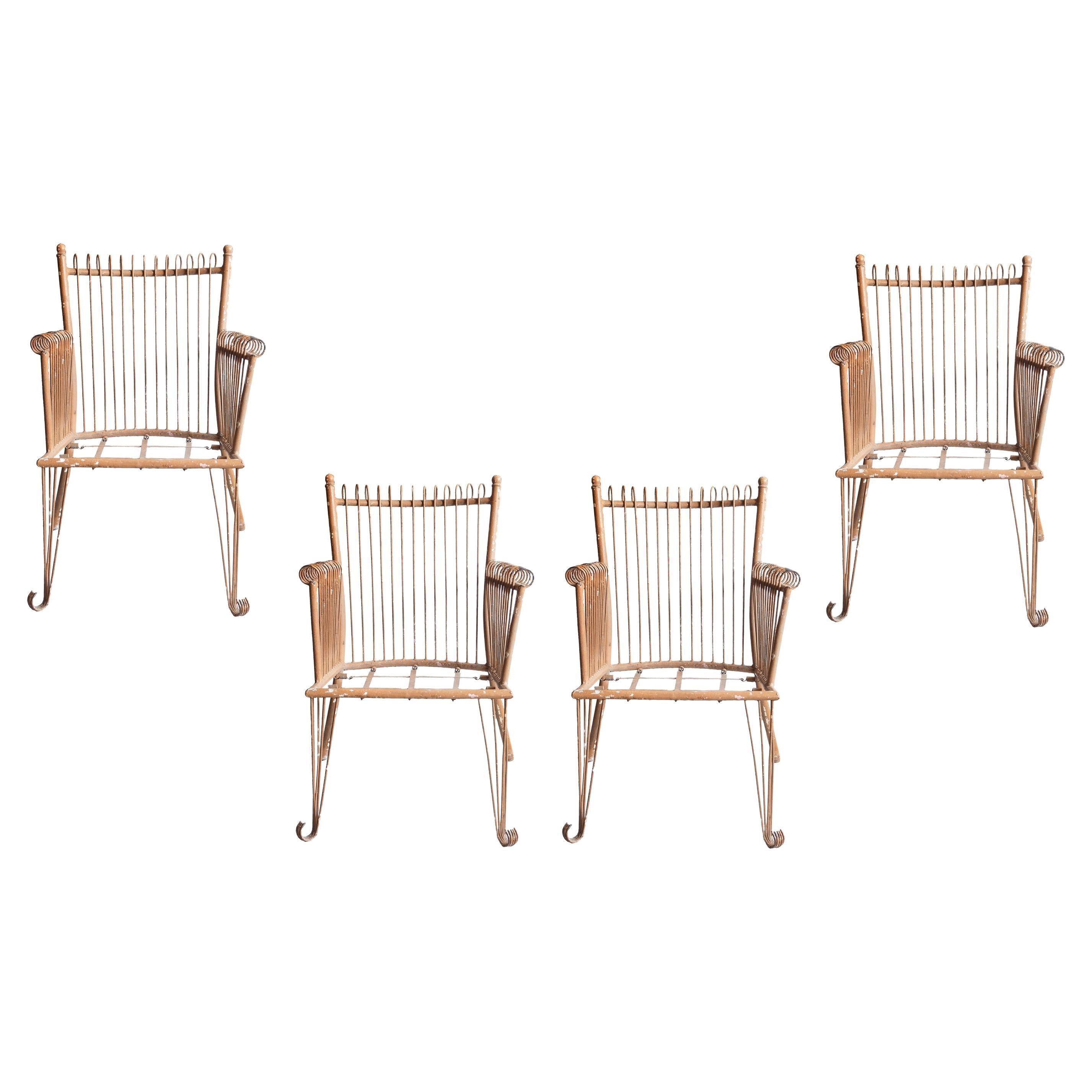 4 Armchairs 1950, France For Sale