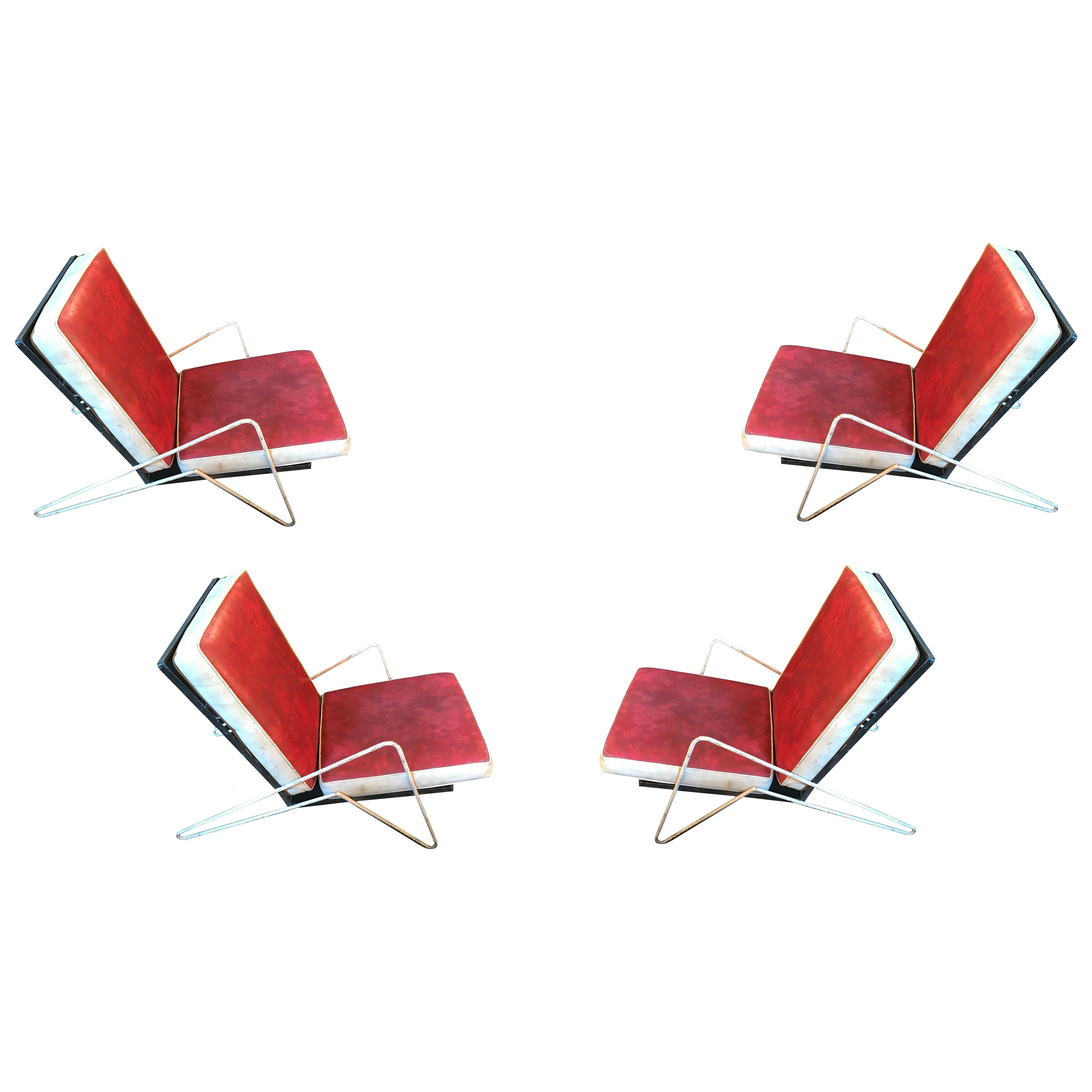 4 Armchairs 1960, Italian