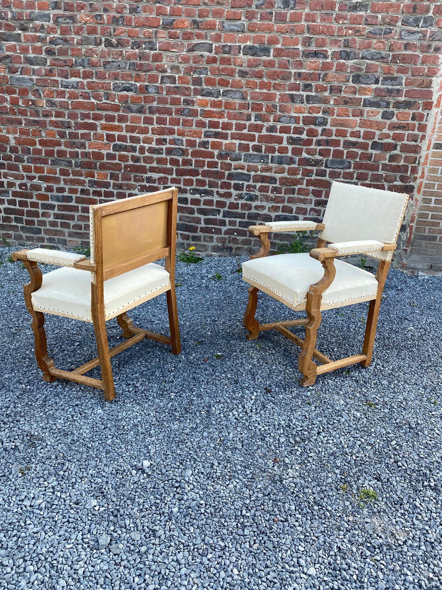 4 Armchairs in the Style of  Victor Courtray, or Charles Dudouyt, circa 1940 3