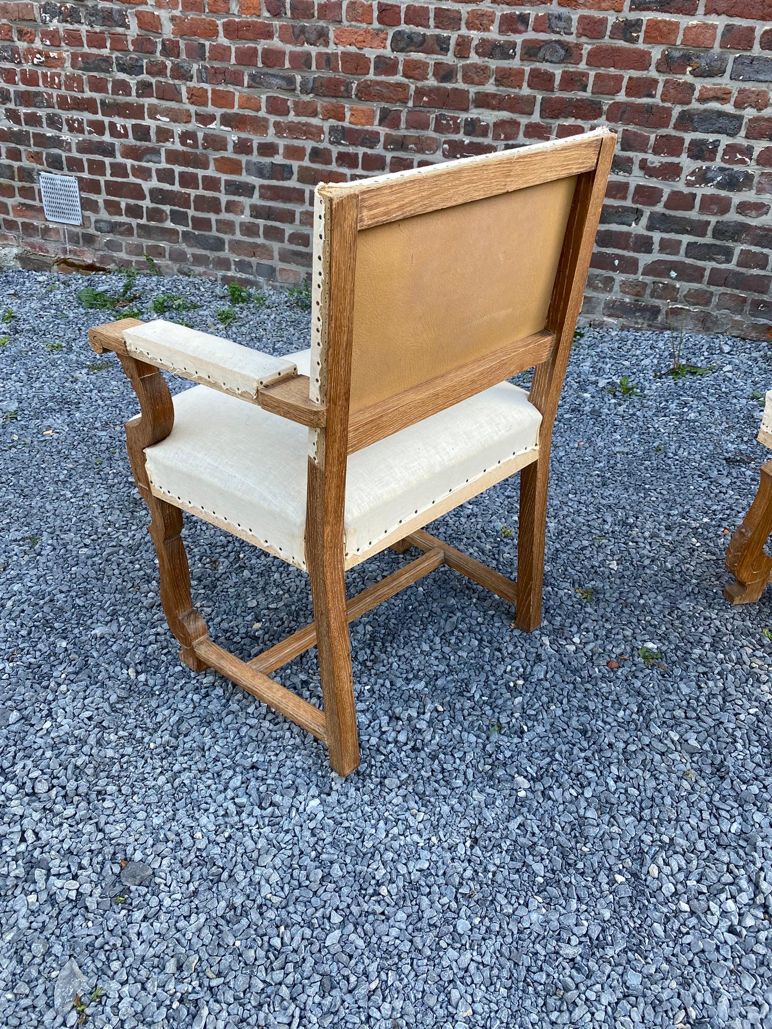 4 Armchairs in the Style of  Victor Courtray, or Charles Dudouyt, circa 1940 4