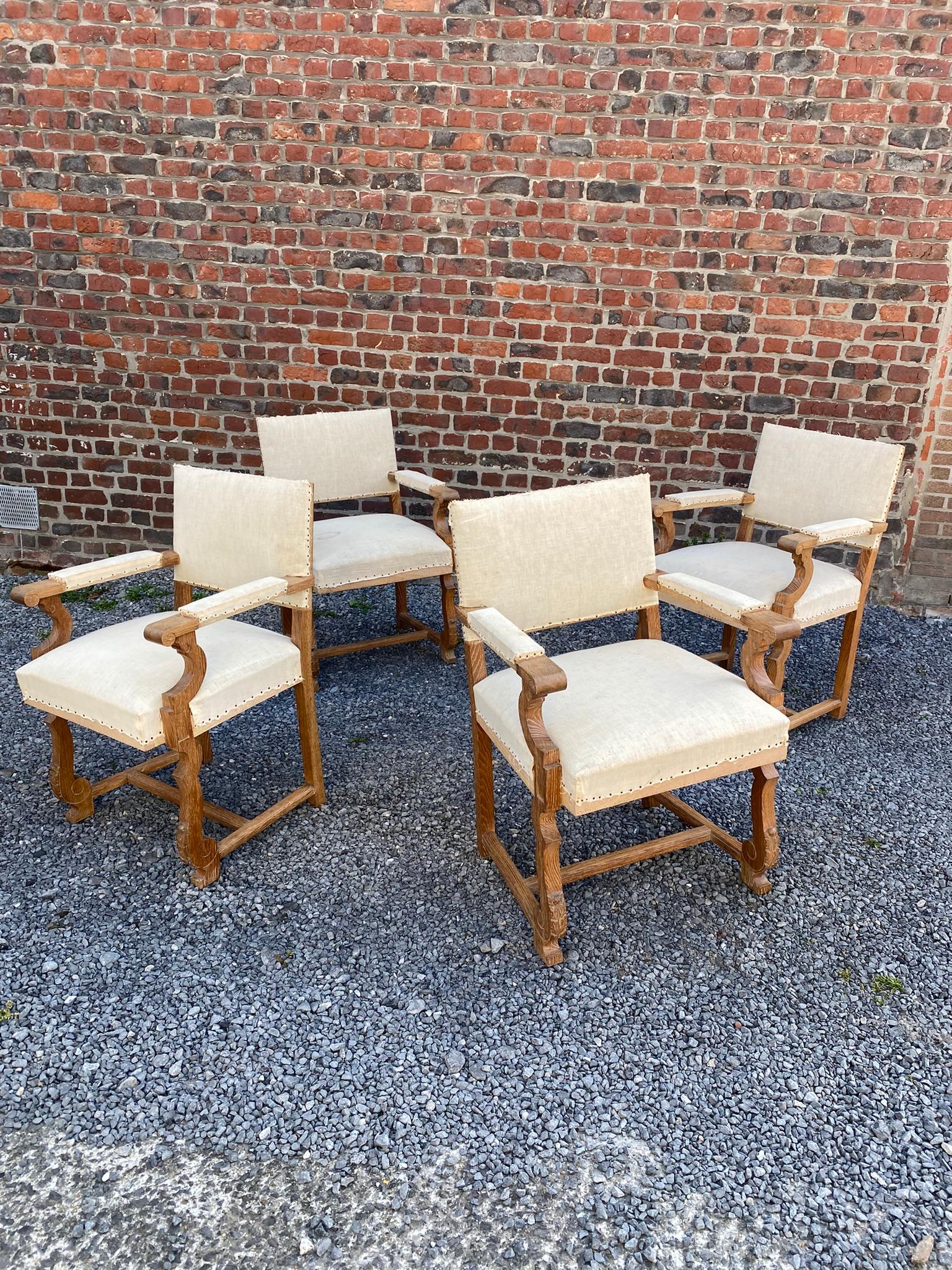 4 Armchairs in the Style of  Victor Courtray, or Charles Dudouyt, circa 1940 5