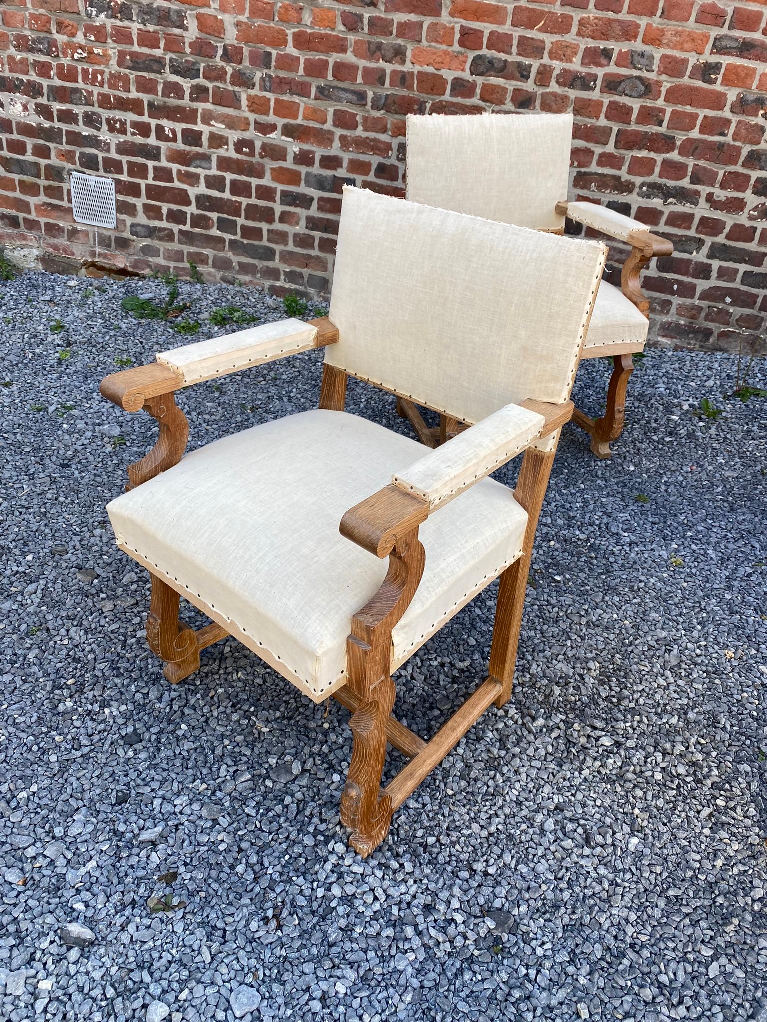 Mid-Century Modern 4 Armchairs in the Style of  Victor Courtray, or Charles Dudouyt, circa 1940
