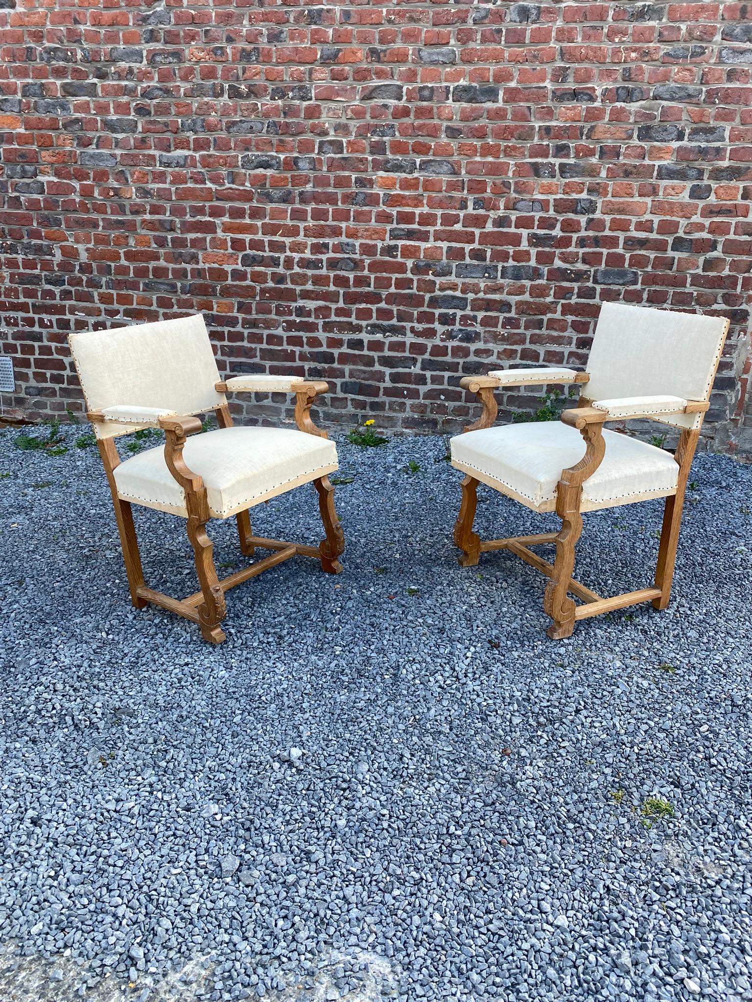 Other 4 Armchairs in the Style of  Victor Courtray, or Charles Dudouyt, circa 1940
