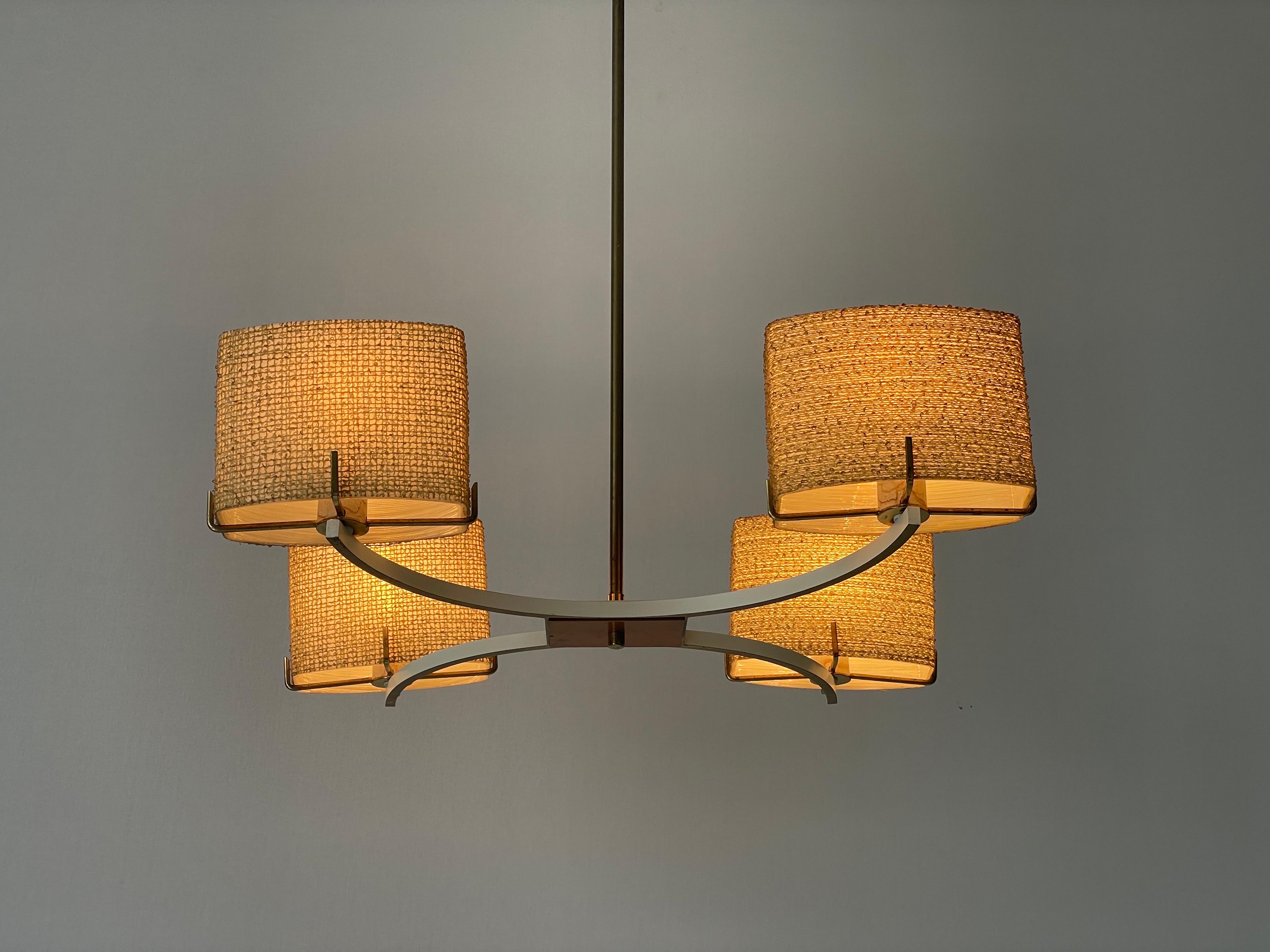 Araña de 4 brazos de fibra de vidrio, Atribuida a Maison Arlus, Años 60, Alemania en venta 9