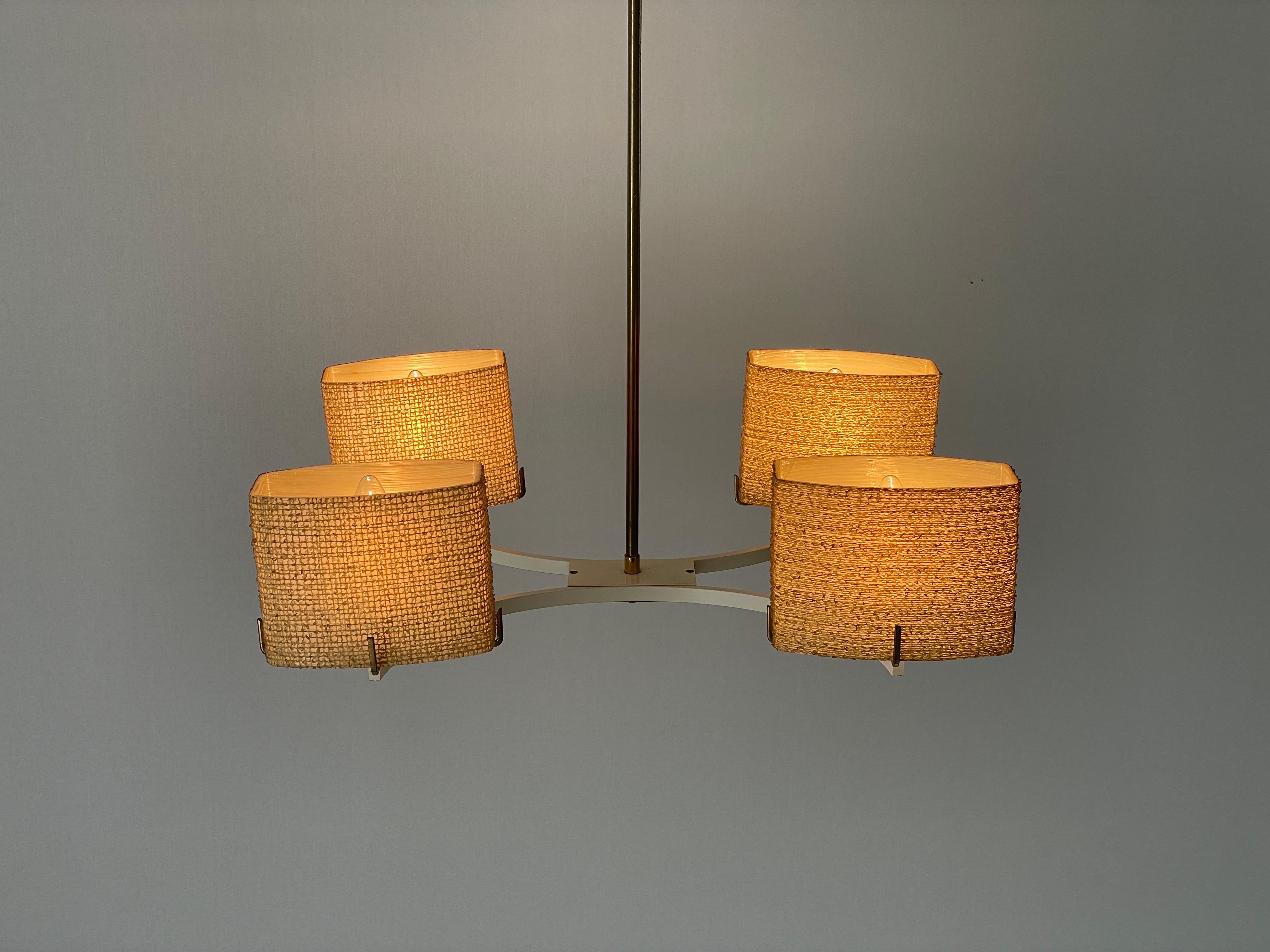 Araña de 4 brazos de fibra de vidrio, Atribuida a Maison Arlus, Años 60, Alemania en venta 10