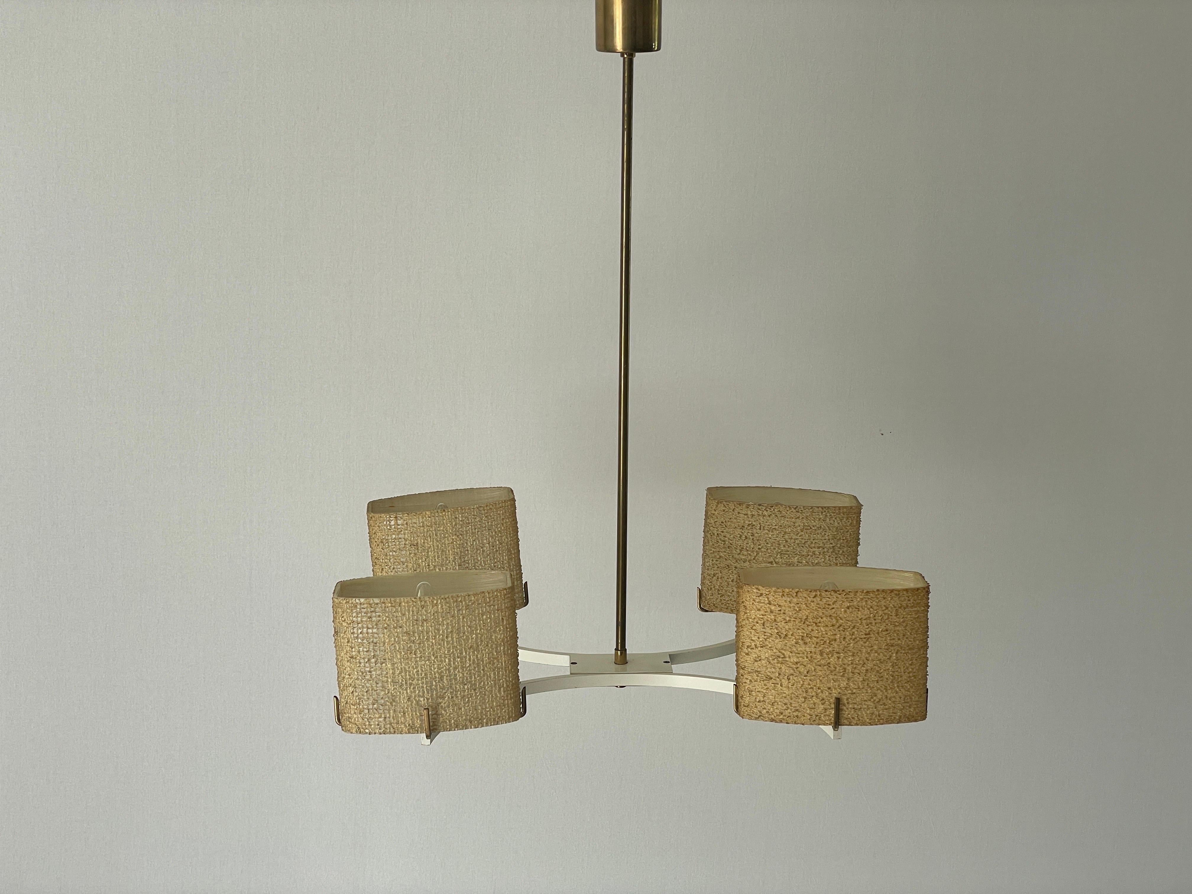 Araña de 4 brazos de fibra de vidrio, Atribuida a Maison Arlus, Años 60, Alemania Moderno de mediados de siglo en venta