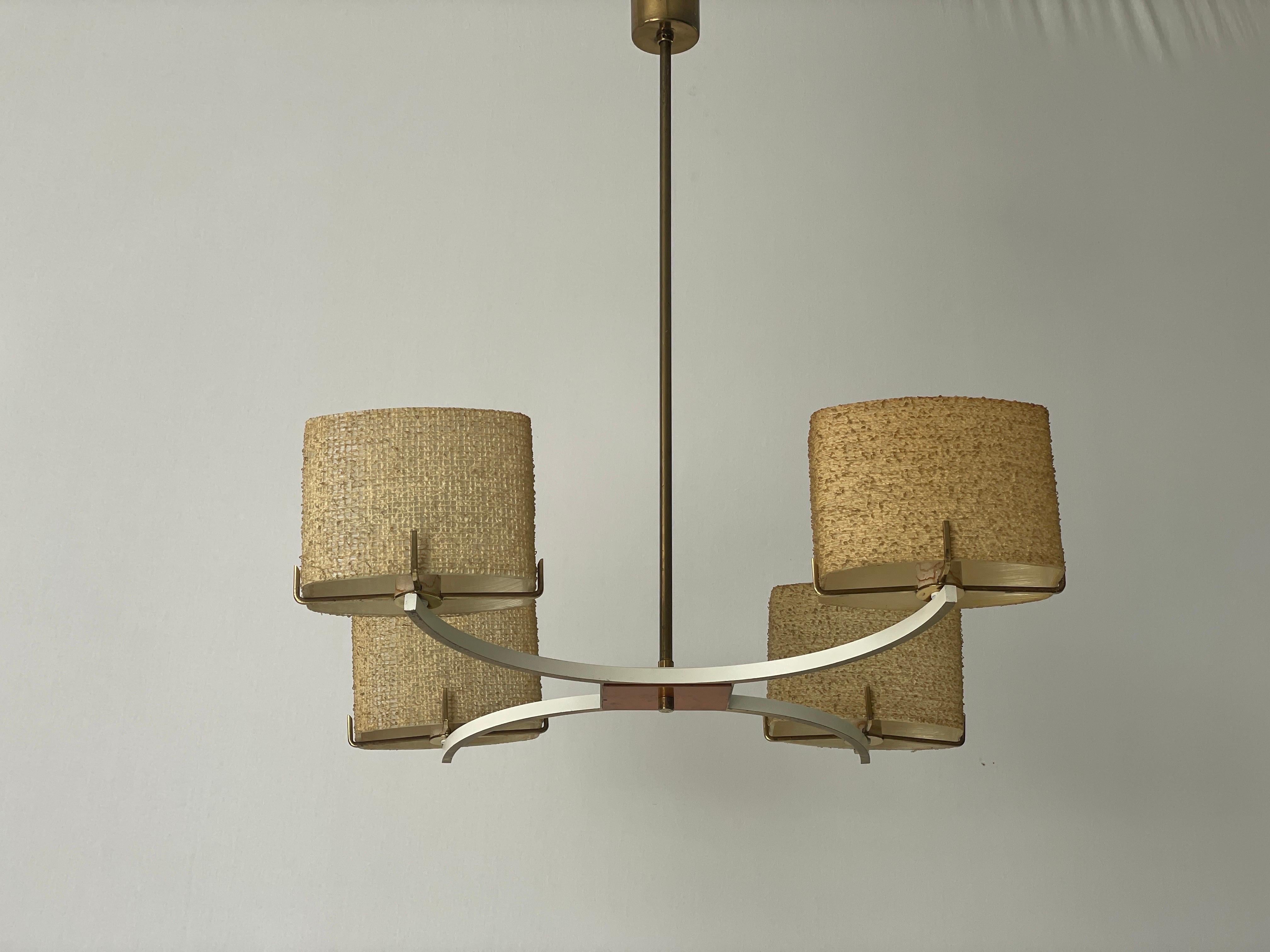 Araña de 4 brazos de fibra de vidrio, Atribuida a Maison Arlus, Años 60, Alemania Alemán en venta