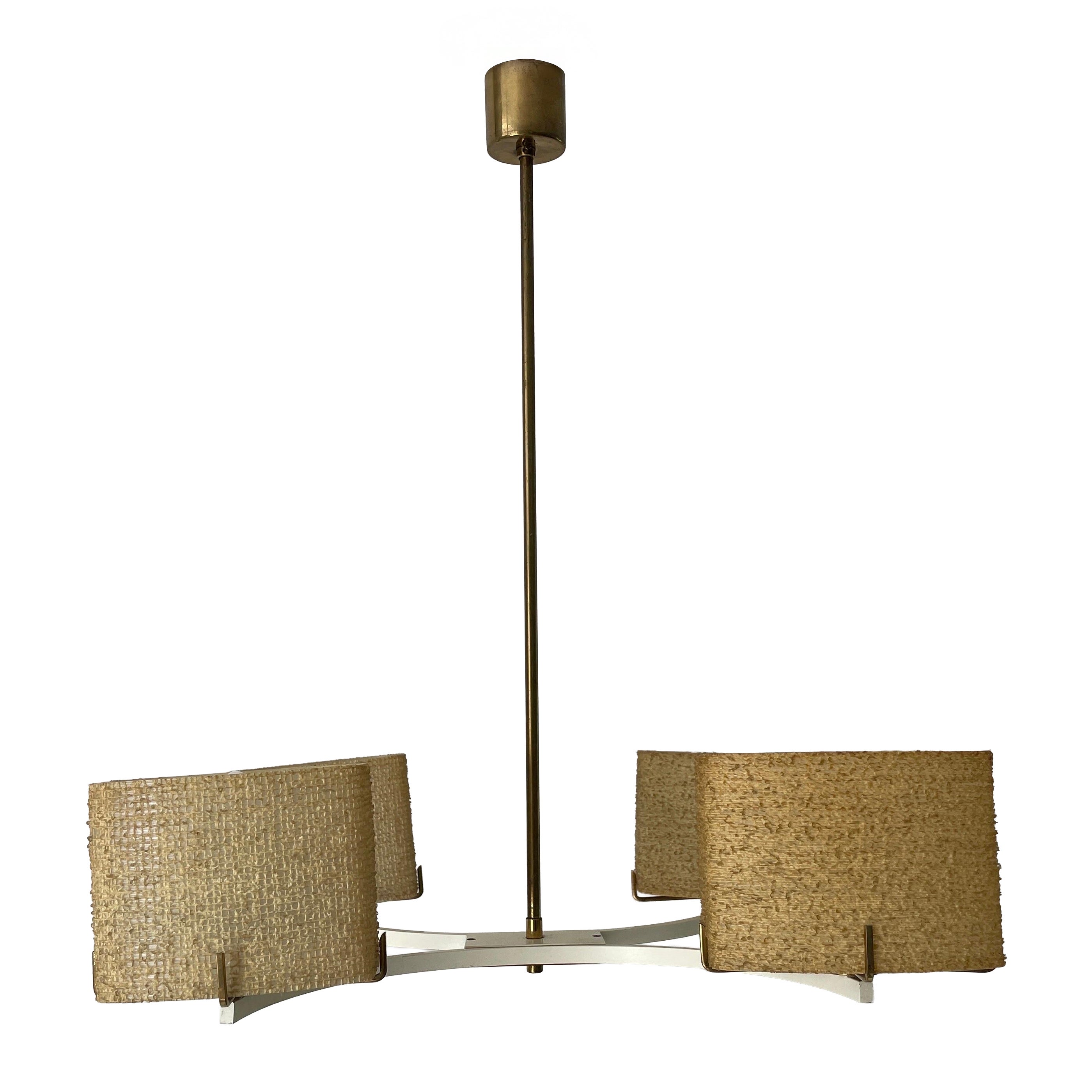 Araña de 4 brazos de fibra de vidrio, Atribuida a Maison Arlus, Años 60, Alemania en venta