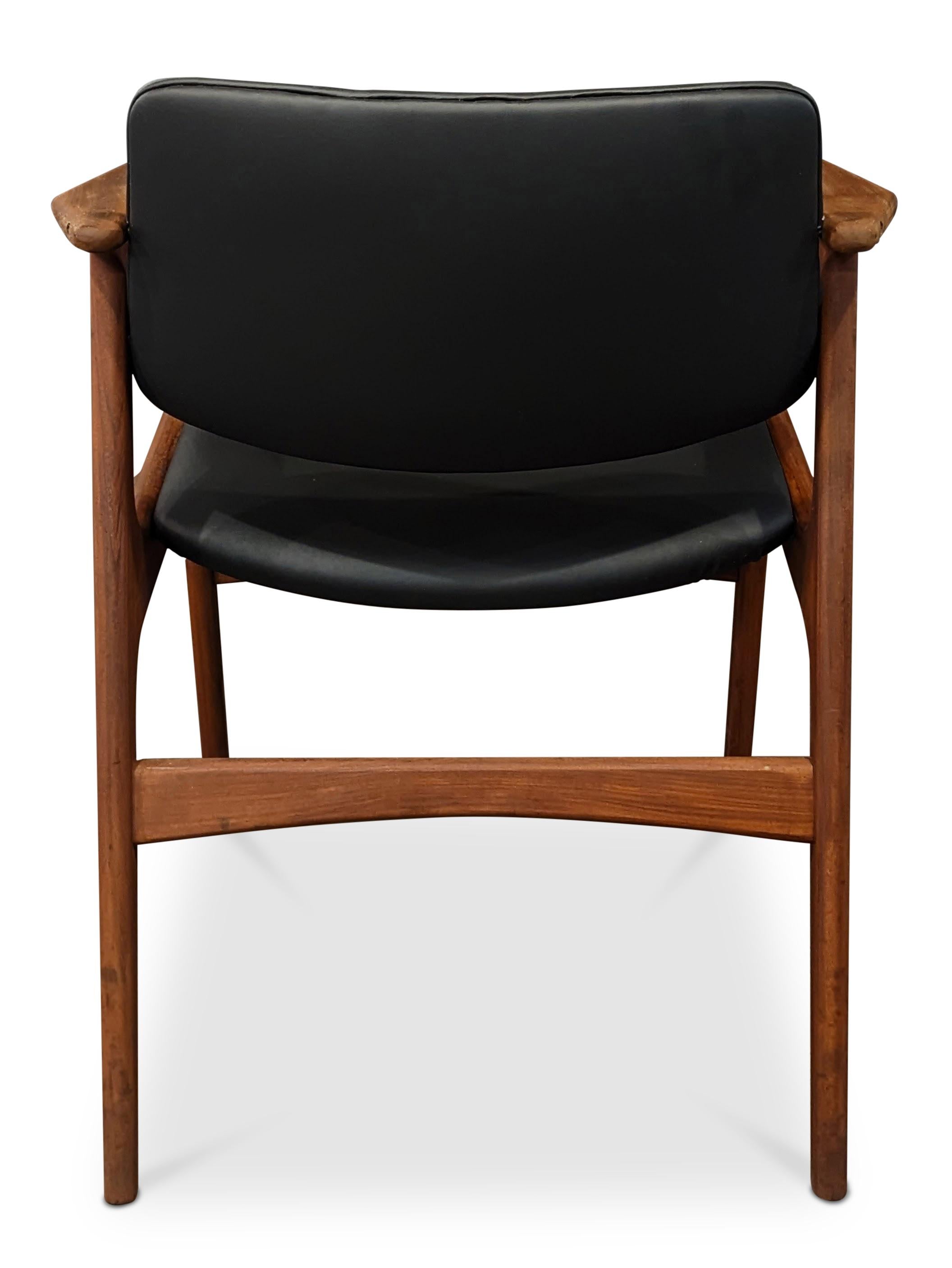 4 Arne Vodder Teak Arm Chairs - 072312 Vintage Danish Mid Century 2