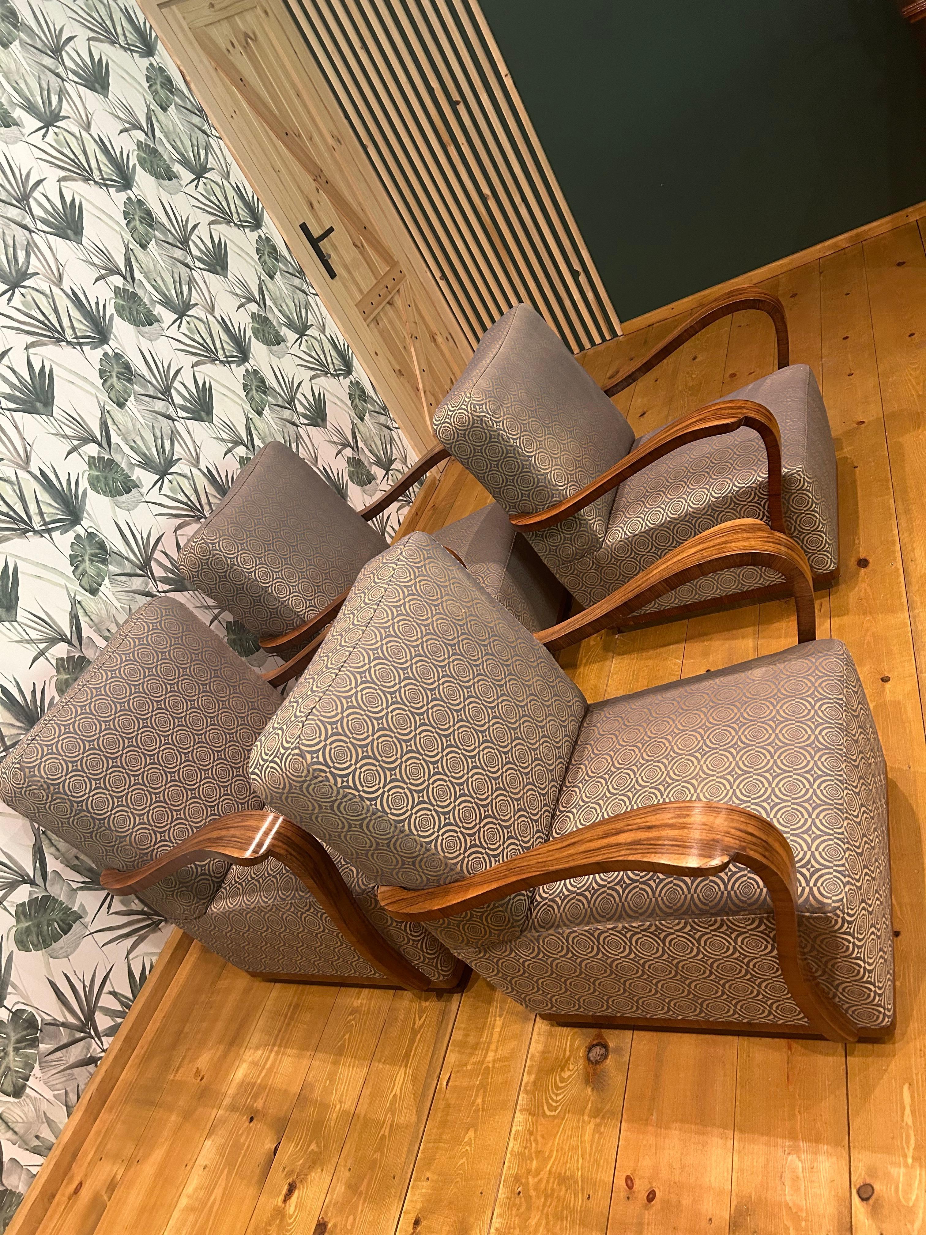 4 Sillón Art Déco en venta 3