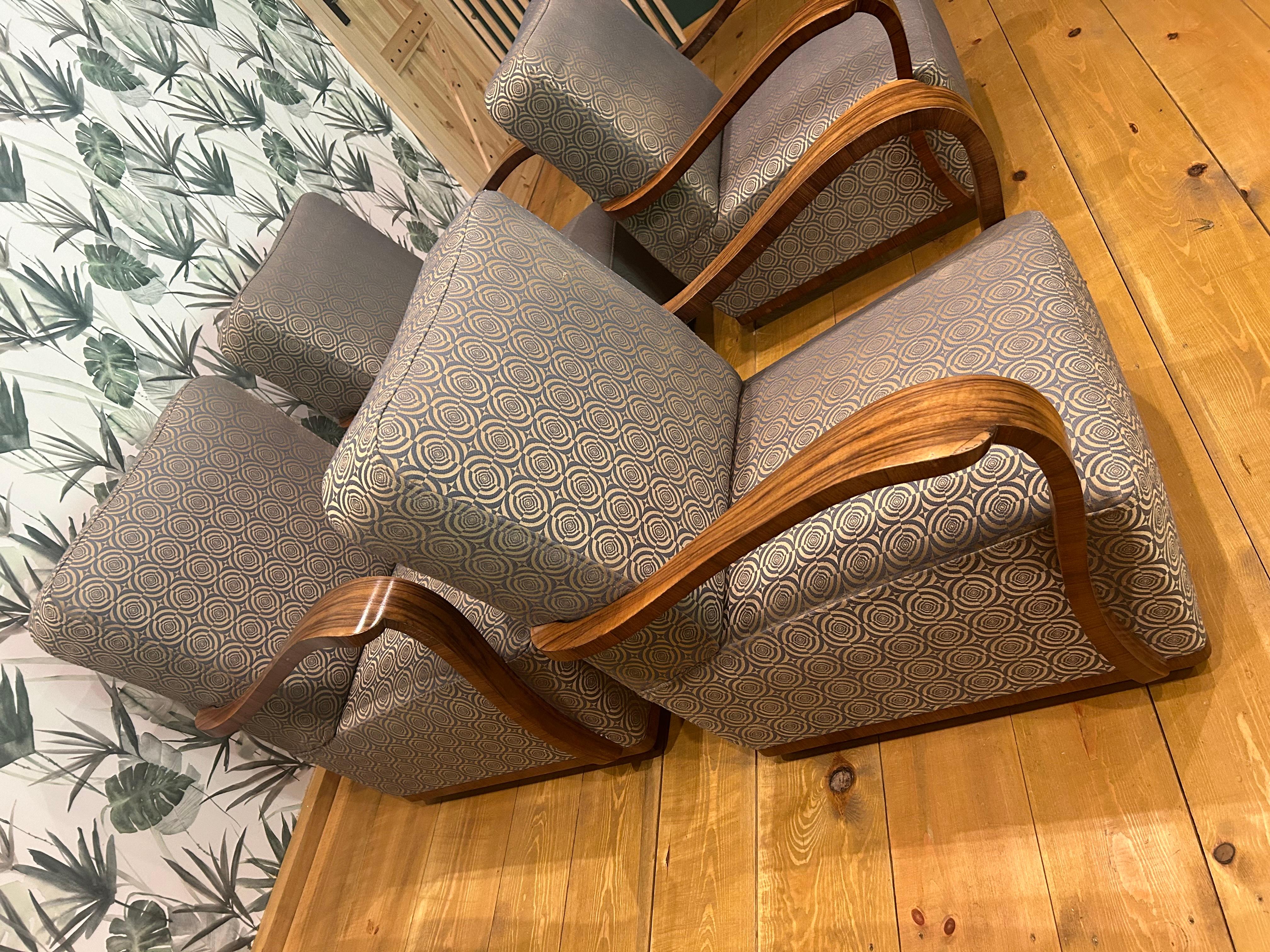 4 Sillón Art Déco en venta 6