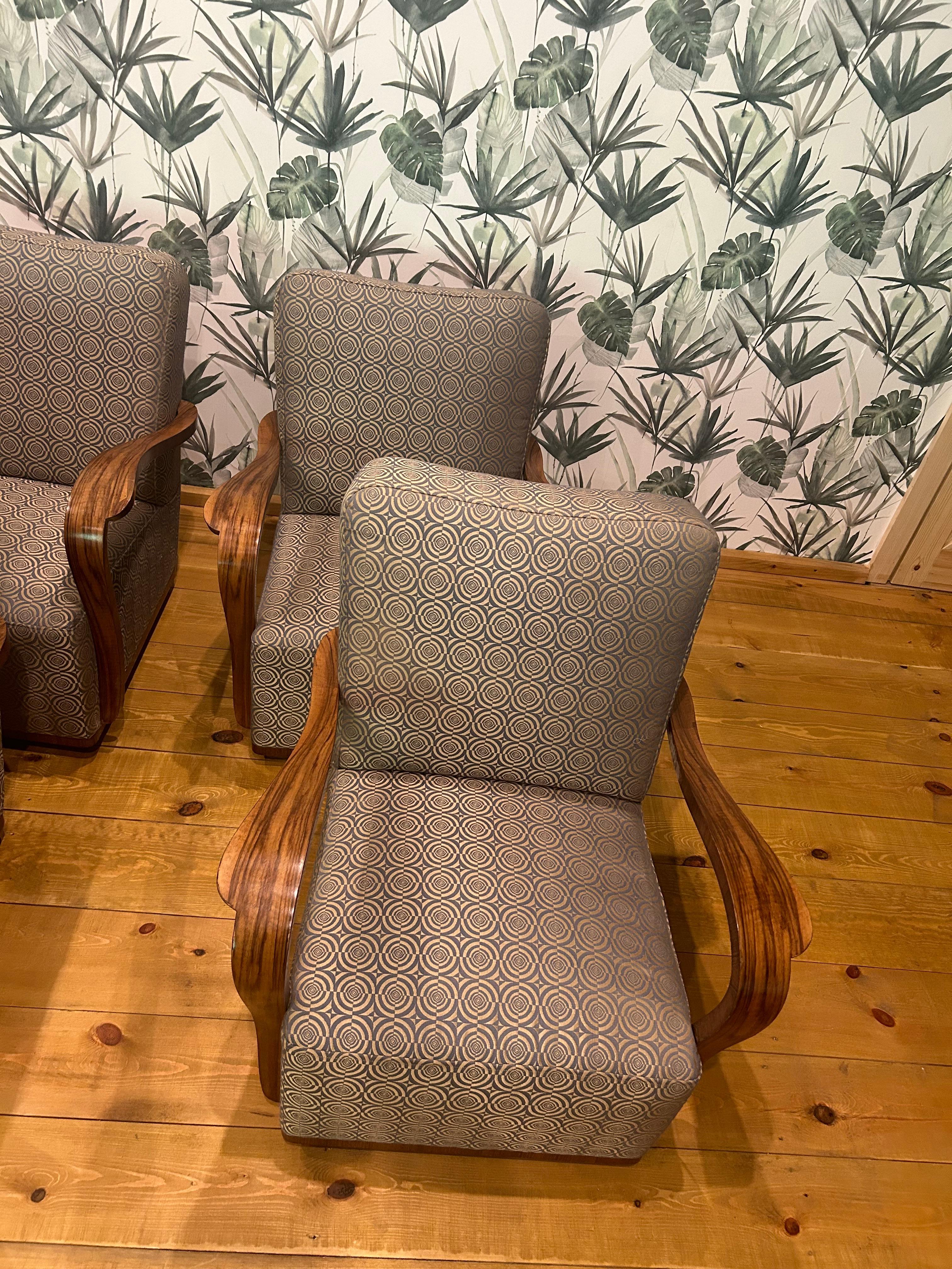 4 Sillón Art Déco en venta 1