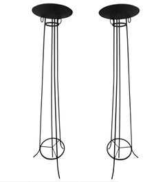 4 Art Deco Stehlampen aus Eisen, Hergestellt in Frankreich, Jahr: 1920