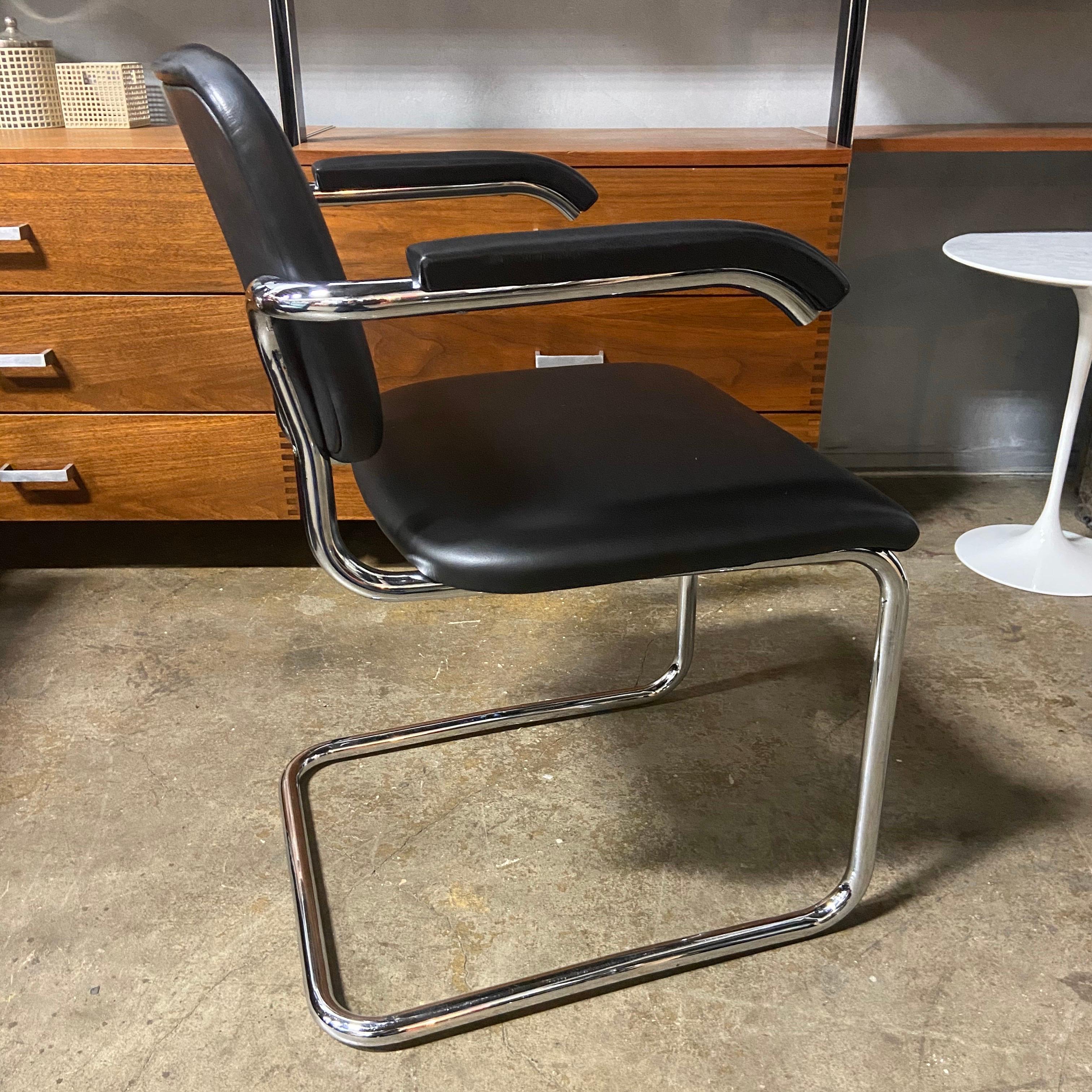 Chrome 4 Authentic Midcentury Cesca Chairs by Marcel Breuer for Knoll