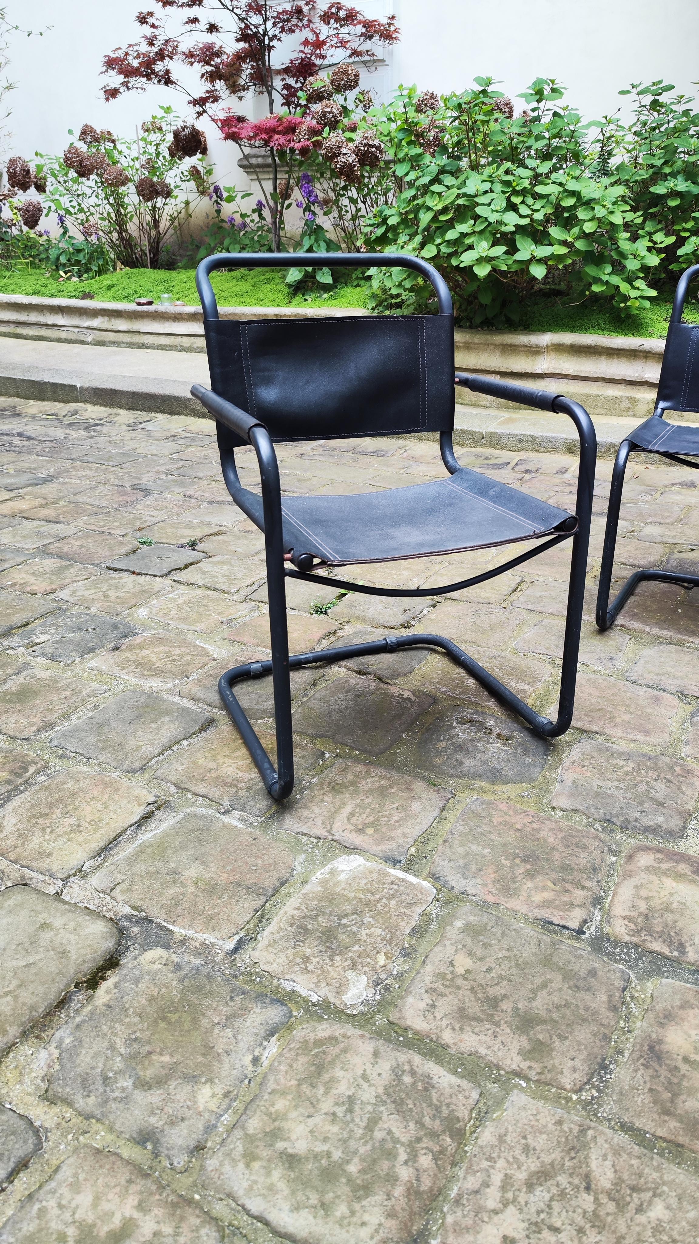 4 B33 MART STAM CANTILEVER CHAIRS AND 1 S34 ARMCHAIR - 80s  - 1980 For Sale 7