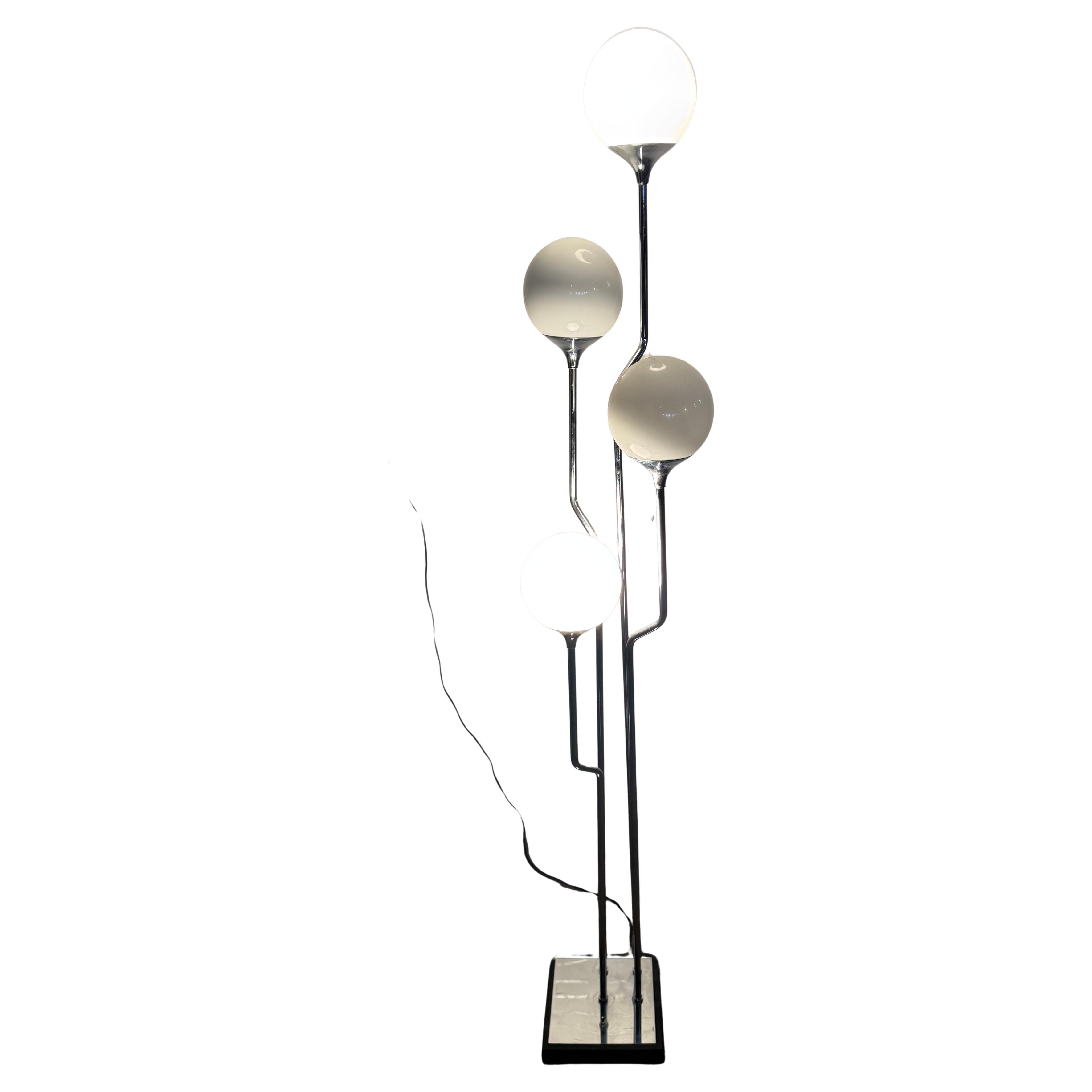 italien Lampadaire à 4 boules de Goffredo Reggiani pour Reggiani Illuminazione, Italie, 1970 en vente