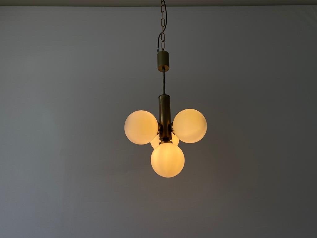 4 Ball Glass Ceiling Lamp, 1970s, Germany For Sale 6