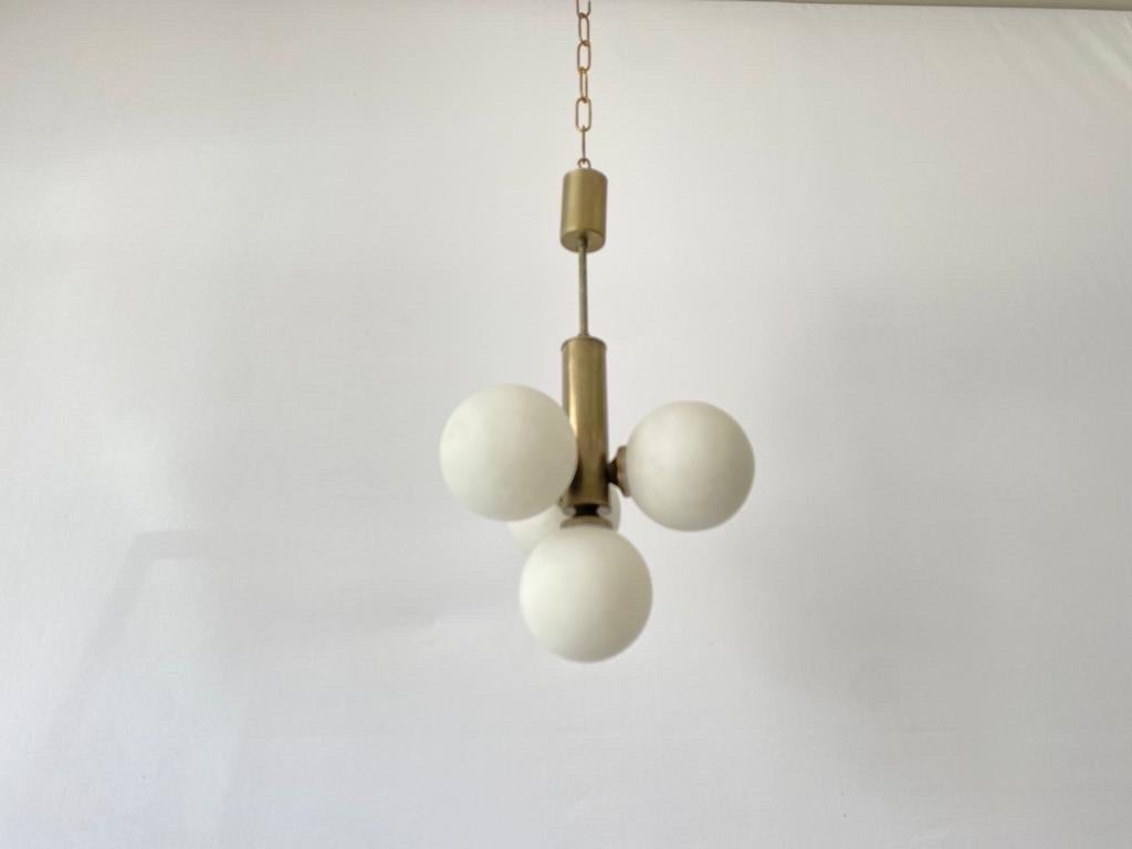 Space Age 4 Ball Glass Ceiling Lamp, 1970s, Germany For Sale