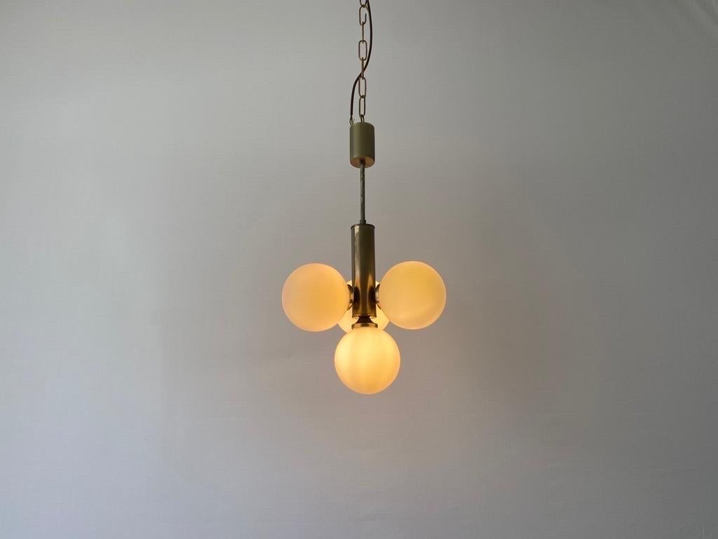 4 Ball Glass Ceiling Lamp, 1970s, Germany For Sale 1
