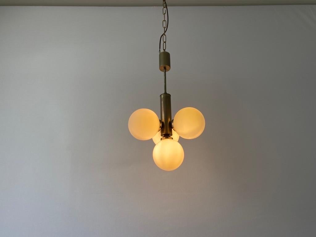 4 Ball Glass Ceiling Lamp, 1970s, Germany For Sale 4