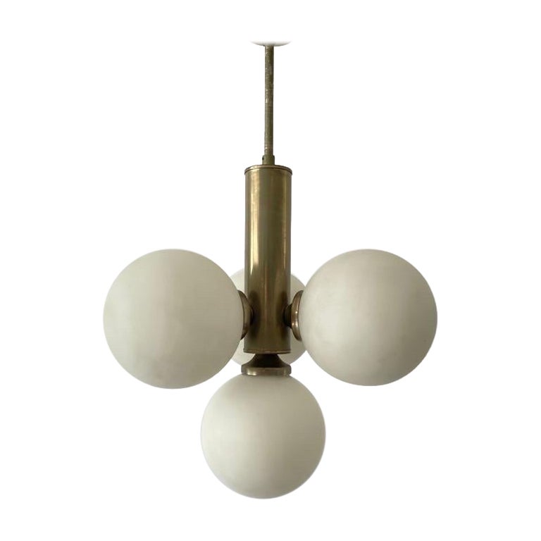 Lampada da soffitto a 4 sfere in vetro, anni '70, Germania in vendita