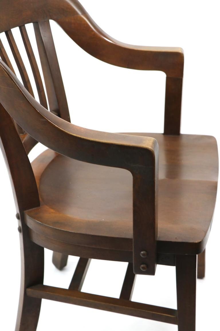 4 Bank of England Yale Library Office Chairs by Gunlocke at 1stDibs