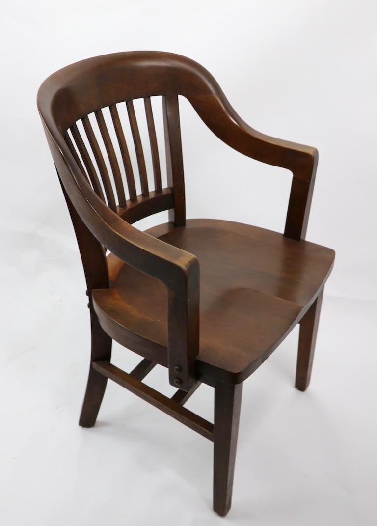 4 Bank of England Yale Library Office Chairs by Gunlocke at 1stDibs