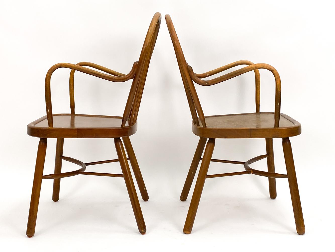 (4) Beech Windsor Chairs, Manner of Frits Henningsen For Sale 10