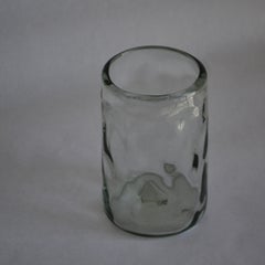 4 Beer-Cocktail Glasses, Handblown Organic Irregular Shape 100% Recycled Glass