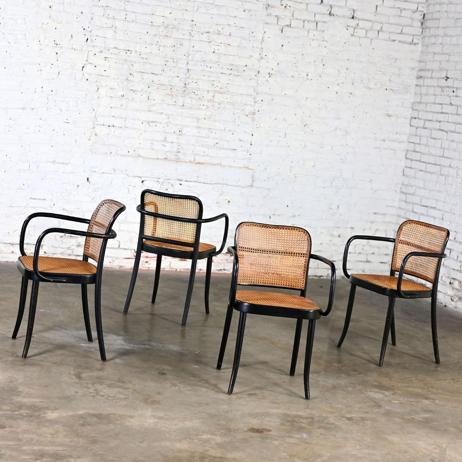 4 fauteuils Josef Hoffman Prague 811 pour Stendig par Thonet en vente 3