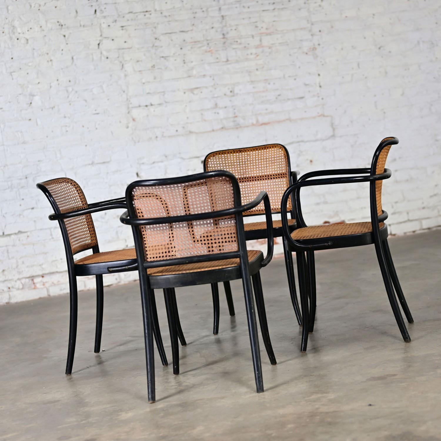 4 fauteuils Josef Hoffman Prague 811 pour Stendig par Thonet en vente 10