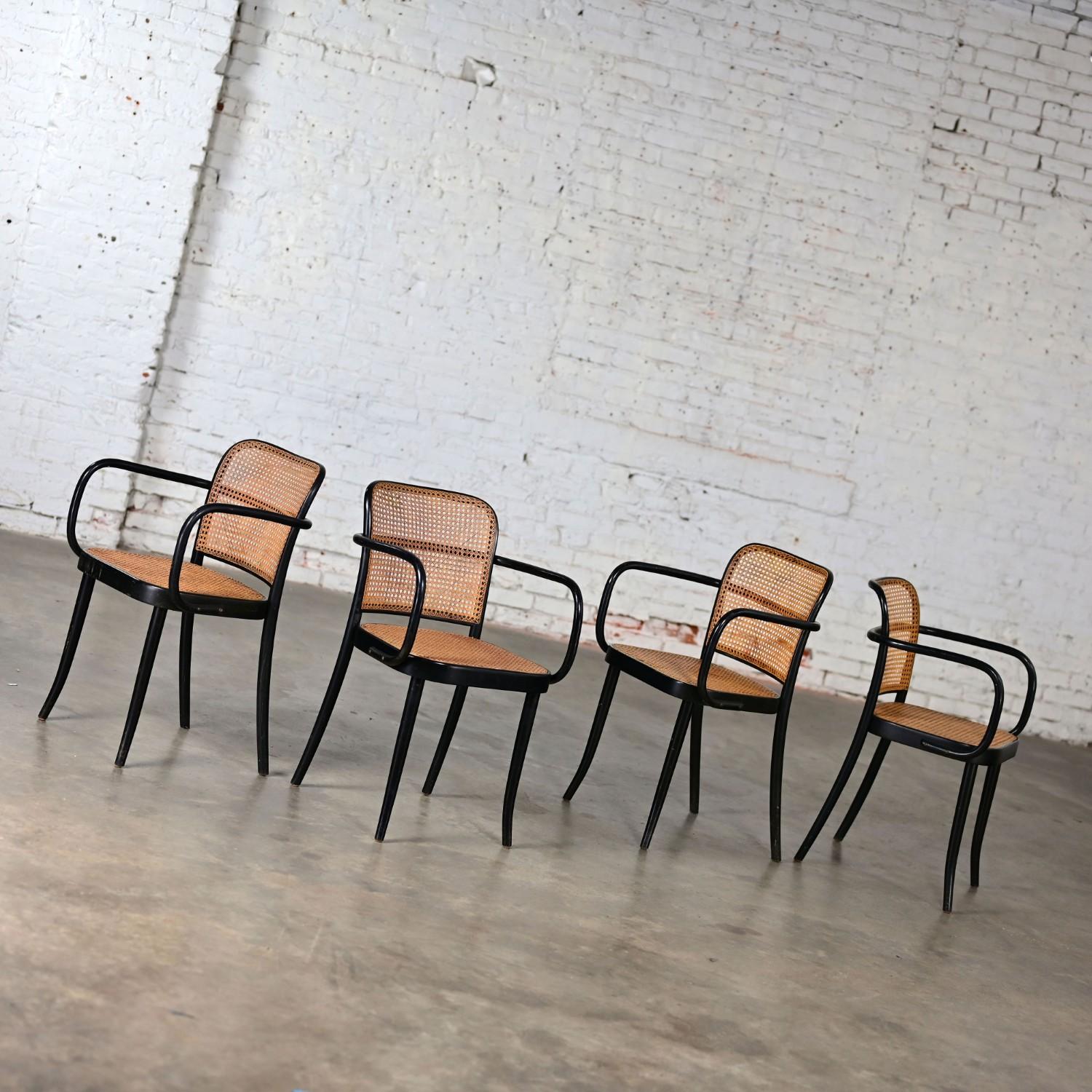 4 fauteuils Josef Hoffman Prague 811 pour Stendig par Thonet en vente 11