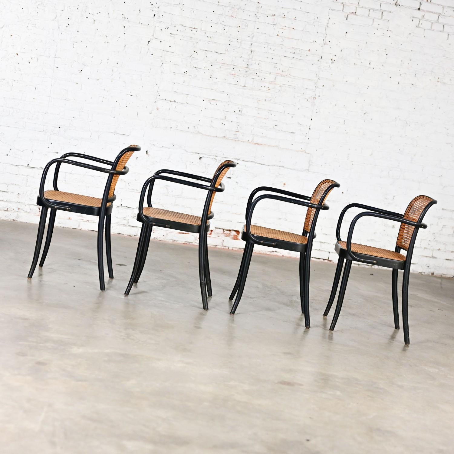 4 fauteuils Josef Hoffman Prague 811 pour Stendig par Thonet en vente 12