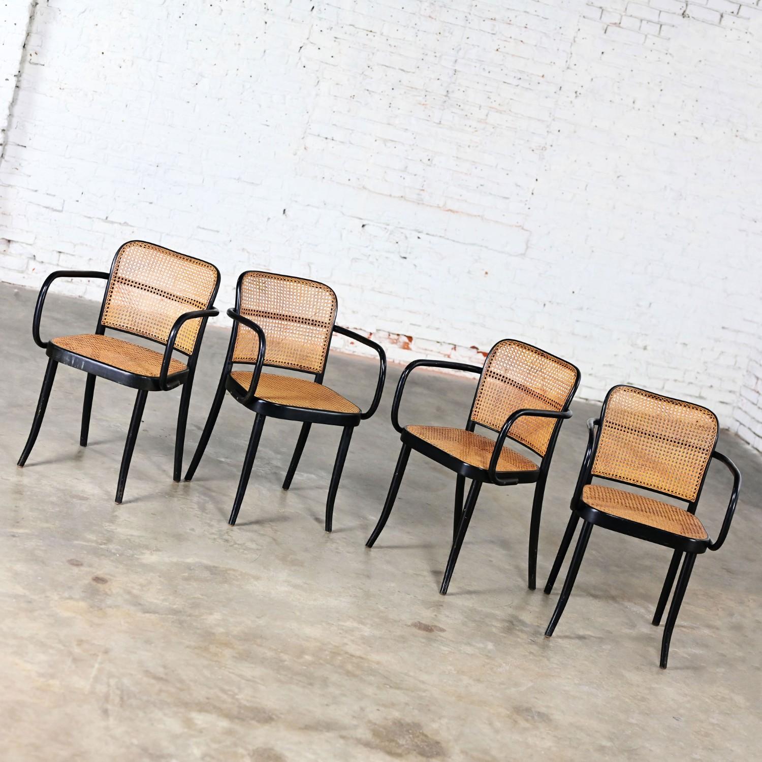 4 fauteuils Josef Hoffman Prague 811 pour Stendig par Thonet en vente 13