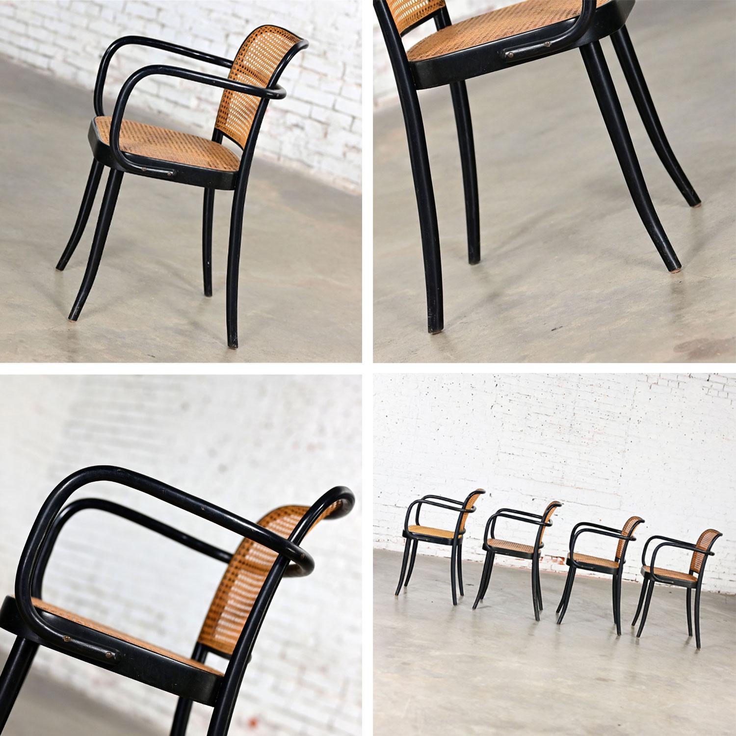 Canne 4 fauteuils Josef Hoffman Prague 811 pour Stendig par Thonet en vente