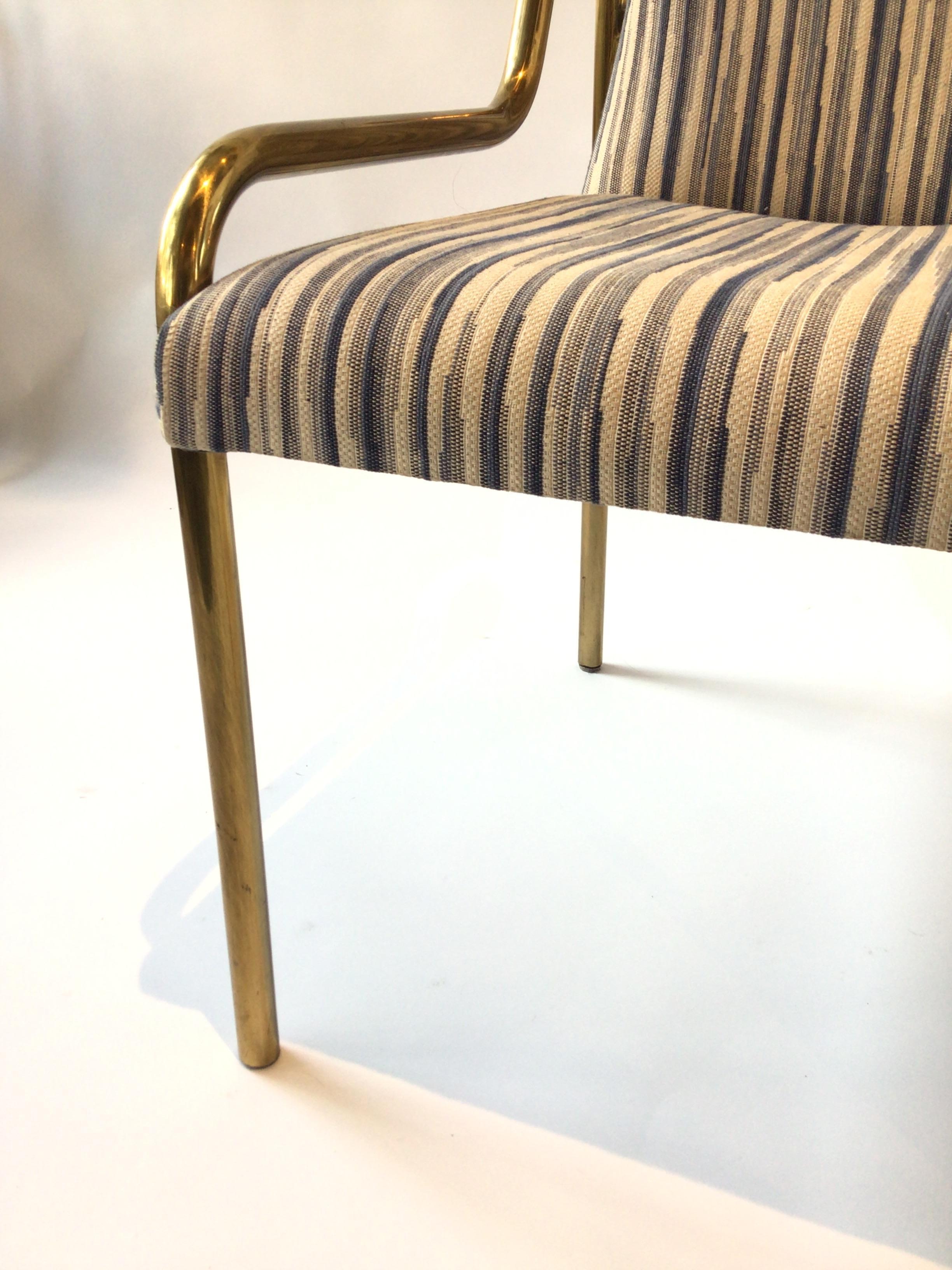 4 Brass Mastercraft Dining Chairs For Sale 6