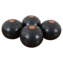 4 Bolas de juego de bochas de bolos sobre hierba Townsend & Clark Champion 1947 canadienses de 5
