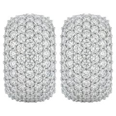 4 Karat 18K Weißgold Diamanten Cluster Ohrringe durchbohrt