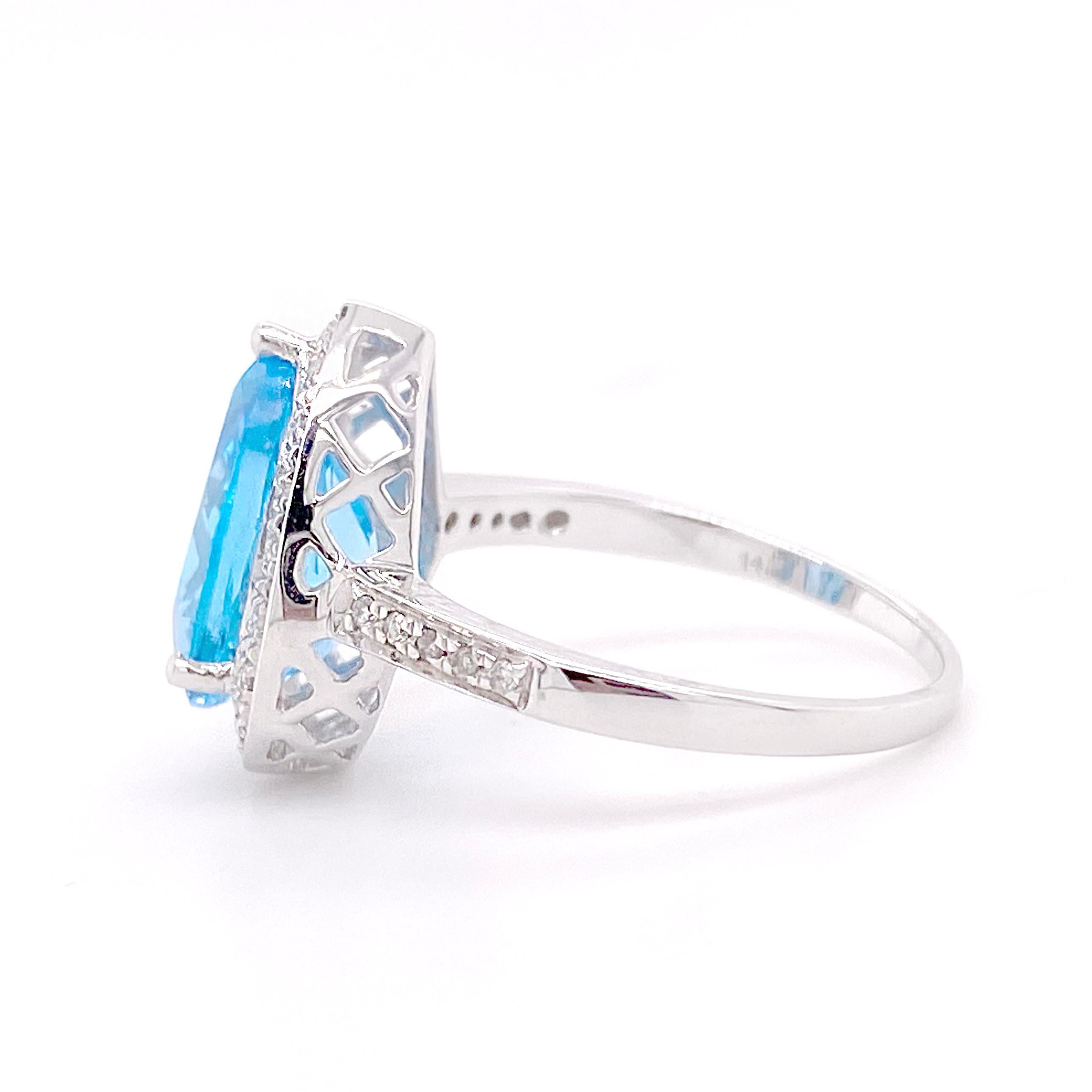 4 carat blue topaz ring