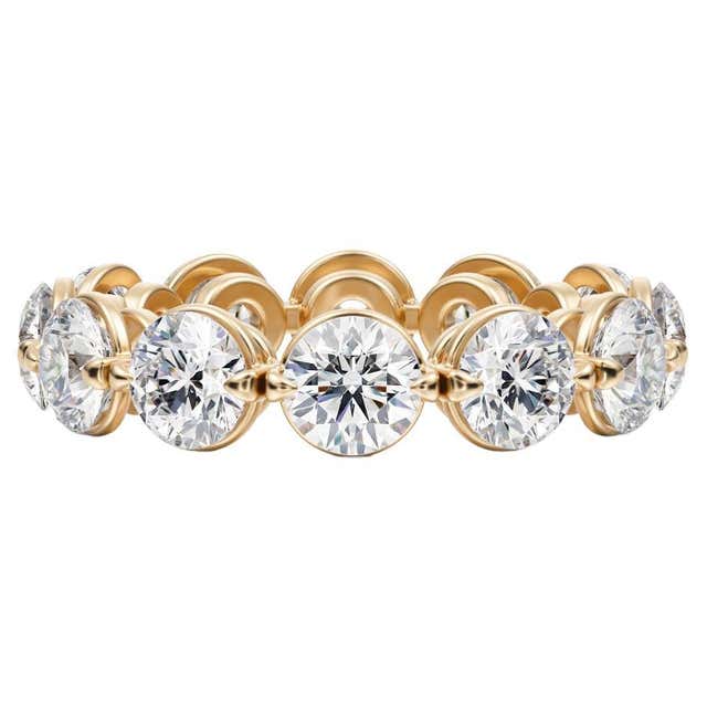 Yellow Gold Diamond Ring, 14k Round Brilliant .24 Carat Eternity