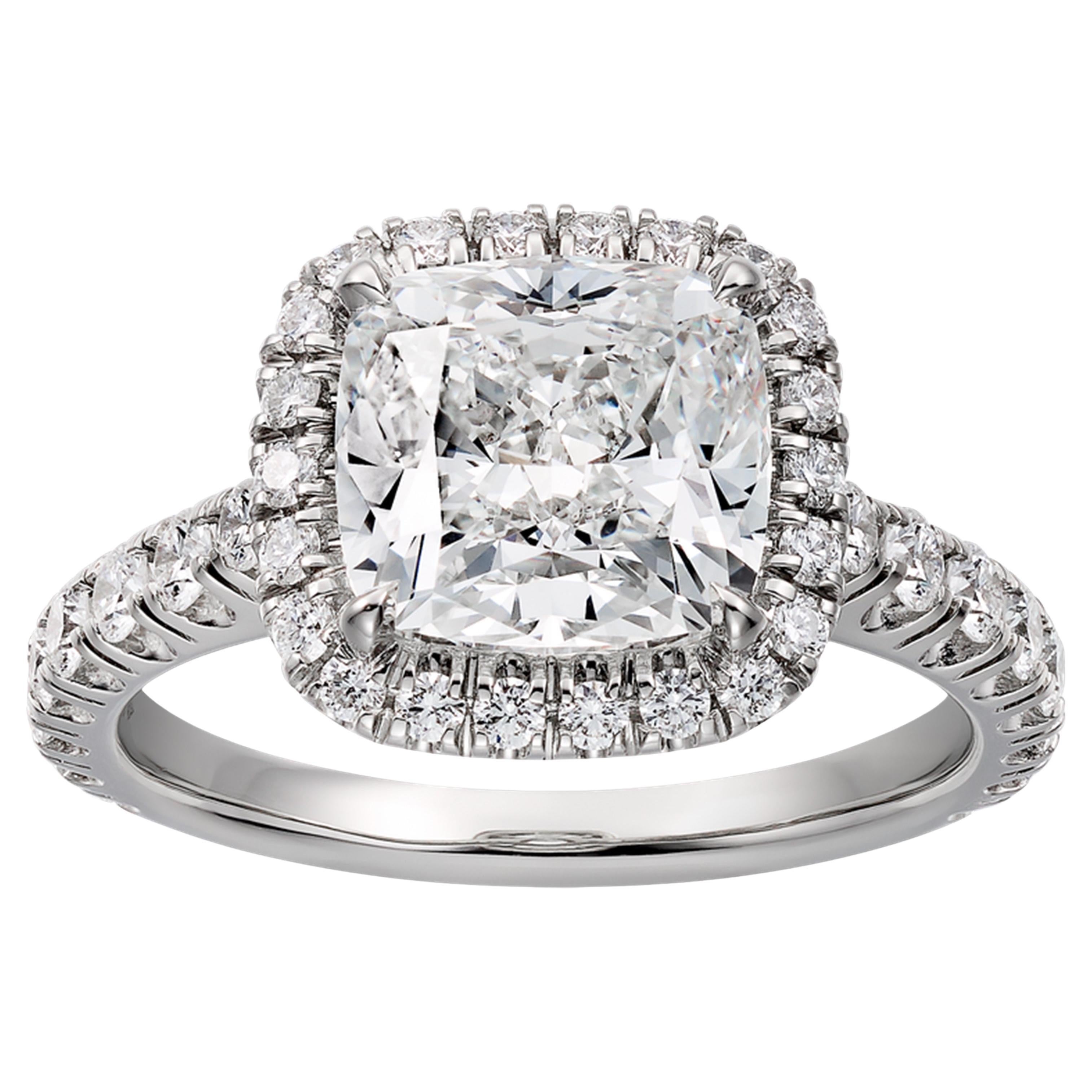 Cartier DESTINÉE Solitaire Platinum Diamond Engagement Ring For Sale at ...