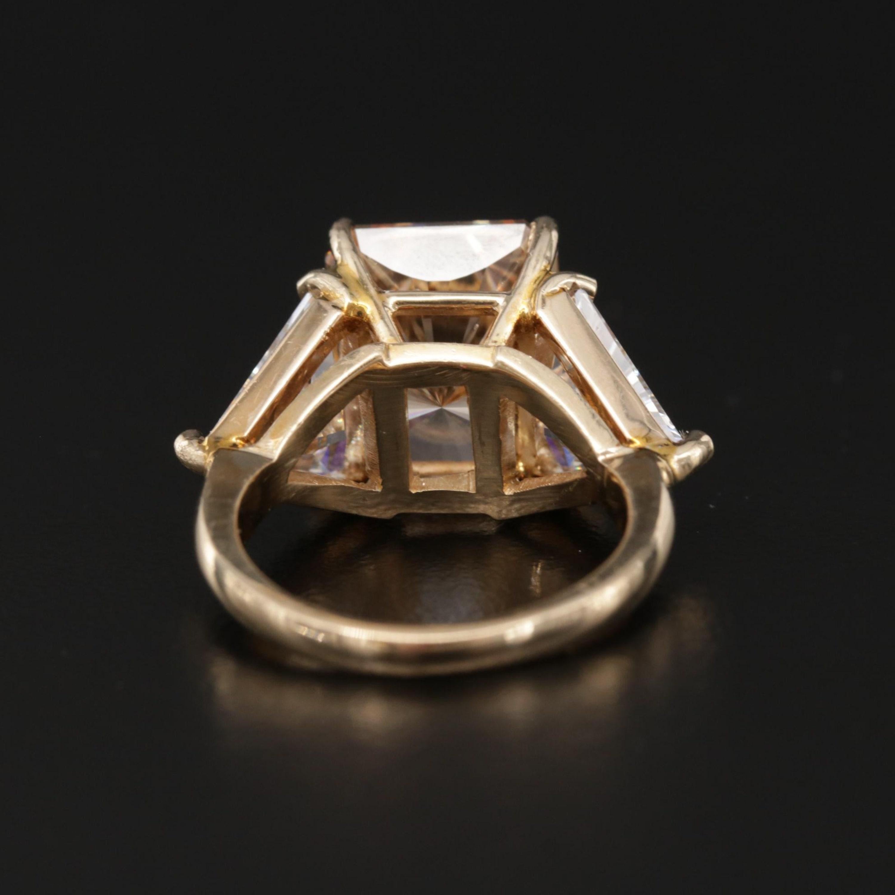 For Sale:  Art Deco 5 Carat Certified Natural Diamond Engagement Ring in 18K Yellow Gold 5