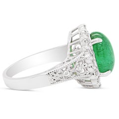 4 Carat Colombian Emerald & Diamond Solitaire PT 900 RIng