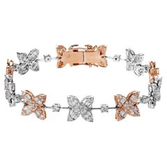 Bracelet en diamants de forme mélangée de 4 carats certifié