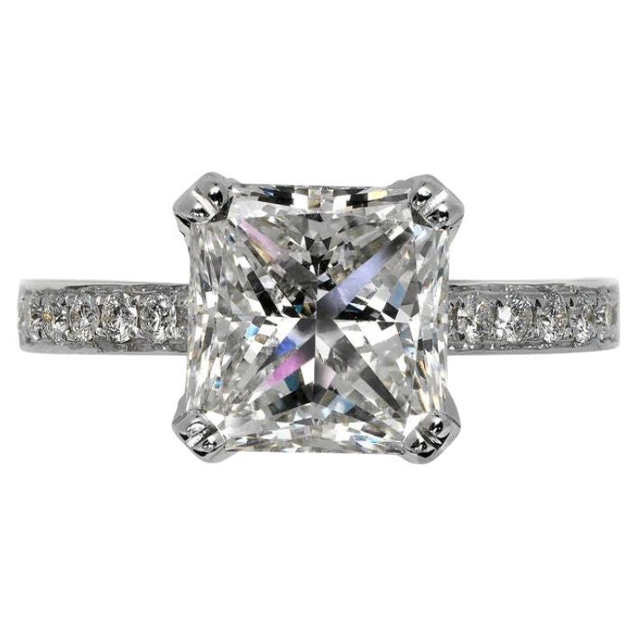 Bague de fiançailles en diamant taille coussin de 4 carats certifiée GIA G VS1