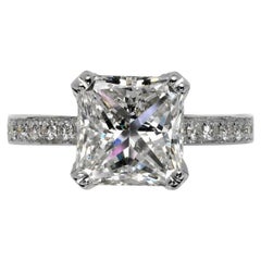 4 Carat Cushion Cut Diamond Engagement Ring GIA Certified G VS1