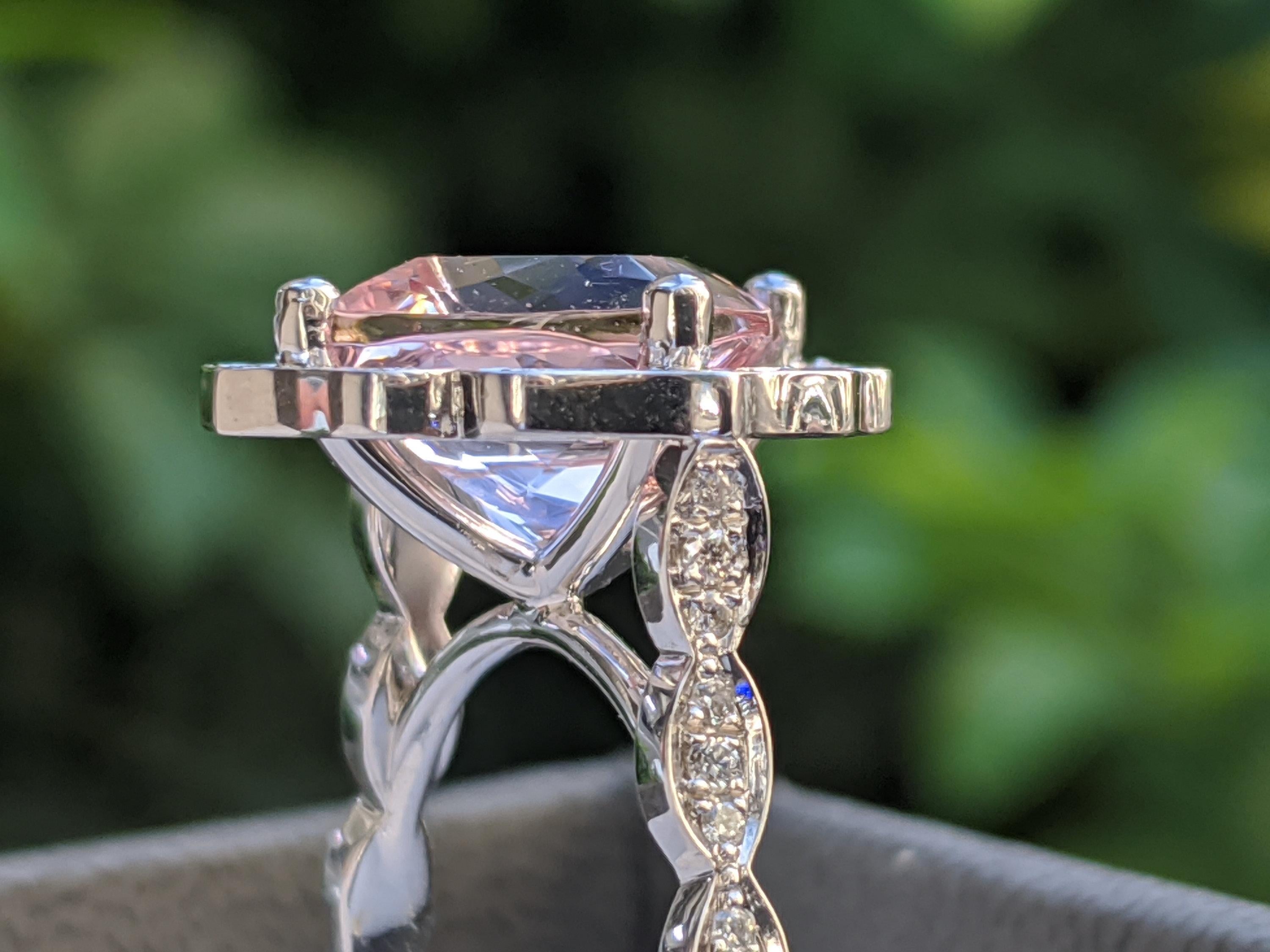 14 carat morganite ring